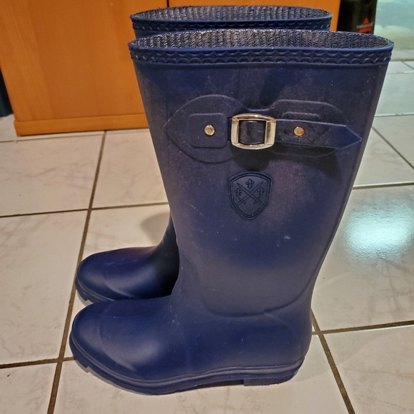 Womens Settia Navy Rubber Boots size 9 - Picture 3 of 7